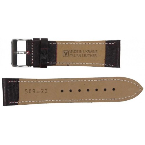 Ремінець для годинника Mykhail Ikhtyar шкіряний 22 мм Темно-коричневий (S509-22S dark brown) Ремінець для годинника Mykhail Ikhtyar шкіряний 22 мм Темно-коричневий (S509-22S dark brown)