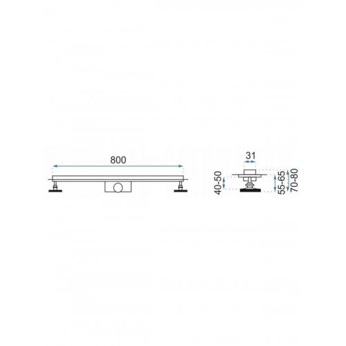Трап для душу BW Tech Slim 110 см нержавійка поворотний вихід (RSK011200)