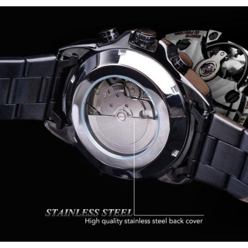 Чоловічий наручний годинник Forsining Finance Чорний (1313335112)