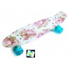 Пенні борд із колесами, що світяться Penny Flowers (PR07L)