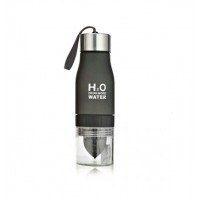 Спортивна пляшка-соковитискач H2O Water bottle Black 500 мл Чорний