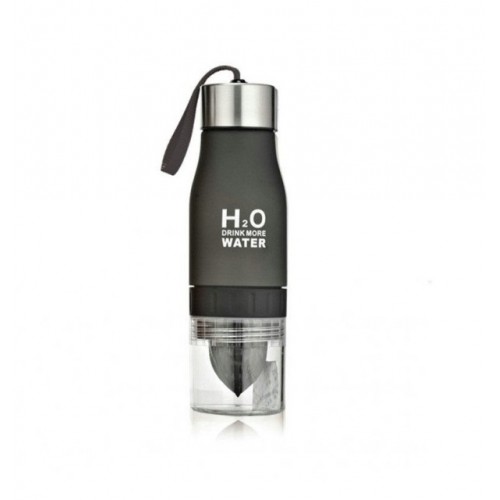 Спортивна пляшка-соковитискач H2O Water bottle Black 500 мл Чорний