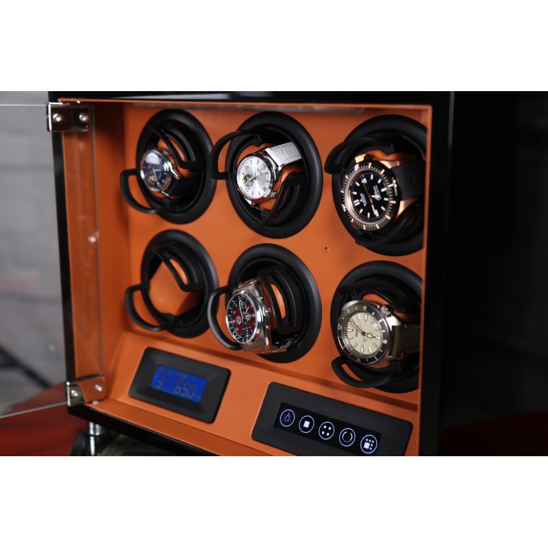 Шкатулка Salvadore для підзаводу 6 годинників 6160/6BBR/D 6x6 Чорний