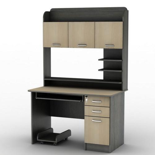 Стіл комп'ютерний Тиса Мебель СУ-12 Венге Молочний 1830x680x1200 мм