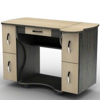 Стіл комп'ютерний Тиса Мебель СУ-4К Венге Молочний 750x610x1080 мм Стіл комп'ютерний Тиса Мебель СУ-4К Венге Молочний 750x610x1080 мм