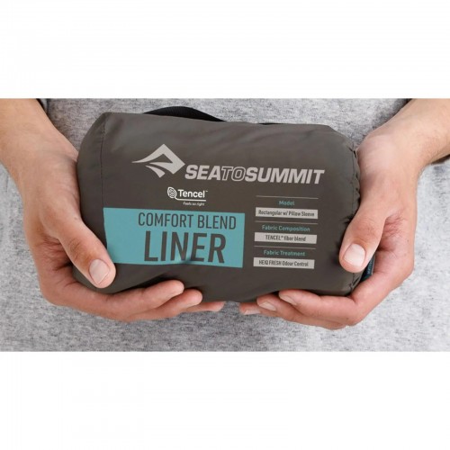 Вкладиш у спальник Sea To Summit Comfort Blend Sleeping Bag Liner Rectangular w/ Pillow Sleeve Бірюзовий (1033-STS ASL032071-250201)
