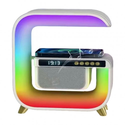 Настільна смарт лампа G-Smart Light HM-G3 RGB з бездротовою зарядкою та Bluetooth колонкою 15W White (3_04502) Настільна смарт лампа G-Smart Light HM-G3 RGB з бездротовою зарядкою та Bluetooth колонкою 15W White (3_04502)