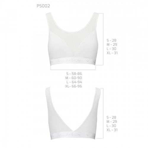 Топ з прозорою вставкою Passion PS002 TOP white, size S в інтернет супермаркеті PbayMarket!