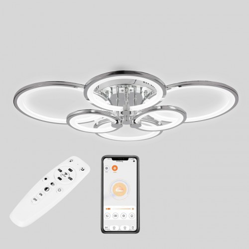 Стельова LED люстра Sunlight 5332/2+2+2 хром