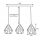 Світильник підвісний на три лампи MSK Electric Sierra NL 0537-3