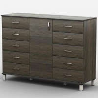 Комод Тиса Мебель АКМ-58 2 Венге 60x90x140 см Комод Тиса Мебель АКМ-58 2 Венге 60x90x140 см