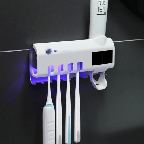 Диспенсер UV Toothbrush Sterilizer для зубної пасти та щіток 2 в 1 з функцією стерилізації в інтернет супермаркеті PbayMarket!