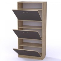 Тумба для взуття Тиса Мебель ТО-112 1 Сонома Графіт 130x60 см Тумба для взуття Тиса Мебель ТО-112 1 Сонома Графіт 130x60 см