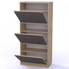 Тумба для взуття Тиса Мебель ТО-112 1 Сонома Графіт 130x60 см