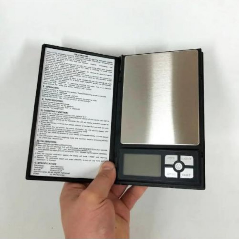 Портативні ювелірні ваги Notebook Series 0.01-500 г Чорний (2104618655)