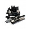 Стайлер тример акумуляторний 10 в 1 машинка для стрижки волосся бритва гоління GEMEI GM-592 PRO Чорно-сірий