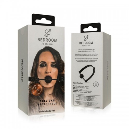 Кляп Bedroom Fantasies Ball Gag Breathable Silicone - Black в інтернет супермаркеті PbayMarket!