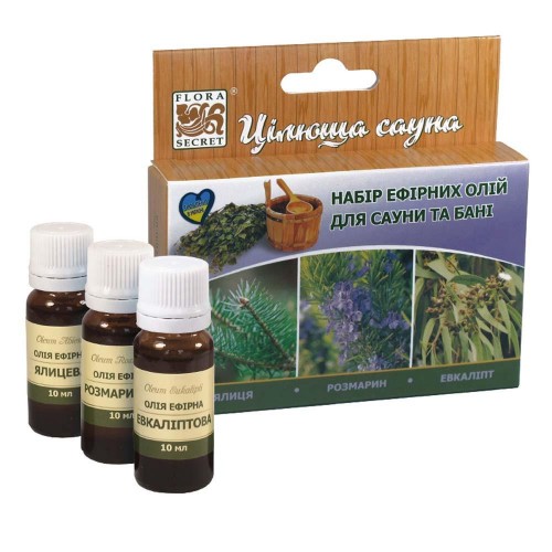 Набір ефірних олій Flora Secret для сауни та лазні Цілюща сауна 3 по 10 мл (F53) в інтернет супермаркеті PbayMarket!