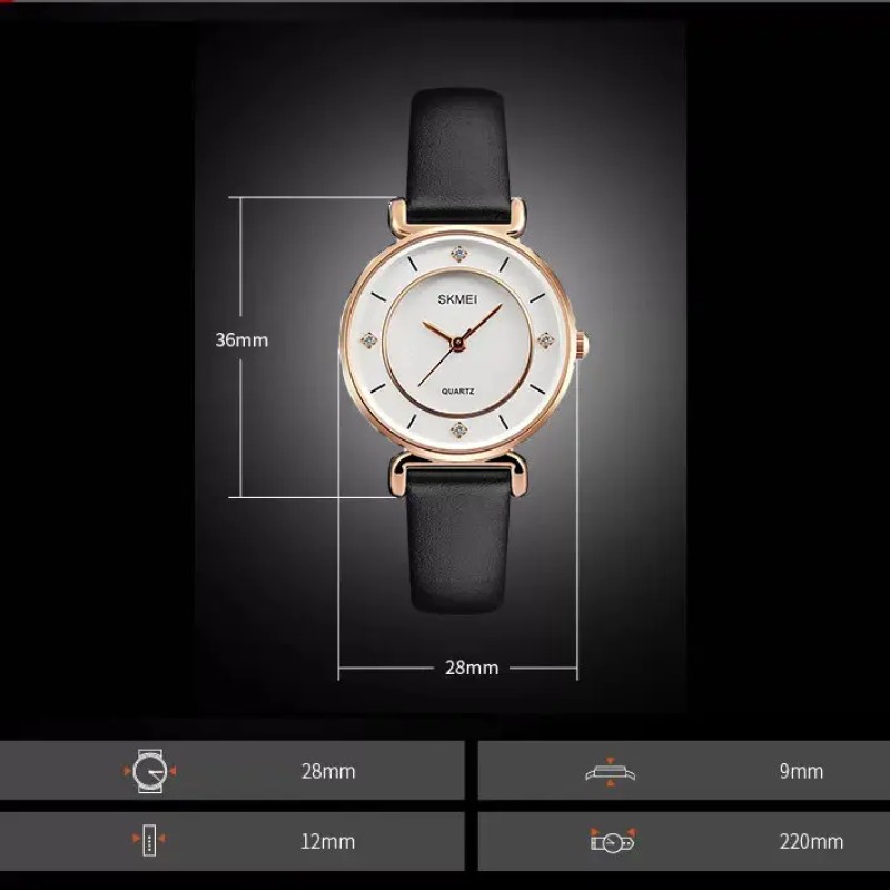 Жіночий класичний годинник Skmei 1330 Чорний