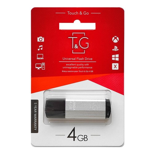 Флеш-накопичувач USB 4GB T&G 121 Vega Series Silver (TG121-4GBSL) в інтернет супермаркеті PbayMarket!
