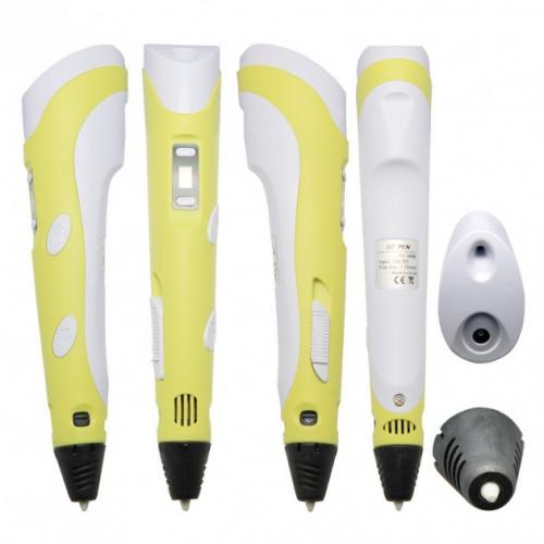 3D-ручка для малювання 3D Pen 2 та 200 м пластику Жовта (mn-440) 3D-ручка для малювання 3D Pen 2 та 200 м пластику Жовта (mn-440)