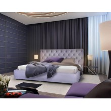 Ліжко BNB Arizona Premium 120 х 190 см Simple З додатковою металевою цільнозварною рамою Фіолетовий