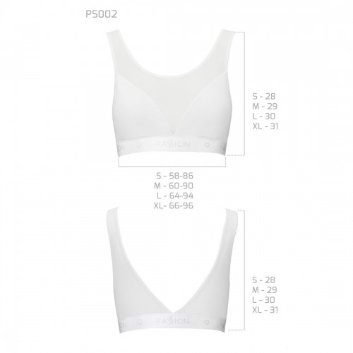 Топ з прозорою вставкою Passion PS002 TOP white, size M в інтернет супермаркеті PbayMarket!