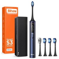 Електрична зубна щітка з футляром Bitvae S3 Smart 4 насадки Dark blue Електрична зубна щітка з футляром Bitvae S3 Smart 4 насадки Dark blue