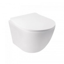 Унітаз Підвісний Qtap Jay Безободковий З Сидінням Slim Soft-Close Qt07335176W