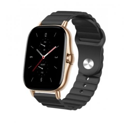 Ремінець BeWatch для Amazfit BIP | Bip Lite | Bip U/Pro/Mini | GTS | GTS 2(E) | GTR 42mm силіконовий 20мм Wave Чорний (1010701) Ремінець BeWatch для Amazfit BIP | Bip Lite | Bip U/Pro/Mini | GTS | GTS 2(E) | GTR 42mm силіконовий 20мм Wave Чорний (1010701)