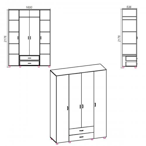 Шафа Компаніт 7 Німфея альба (білий) Шафа Компаніт 7 Німфея альба (білий)