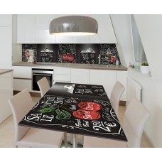 Наклейка 3Д вінілова на стіл Zatarga «Крейдяні записки» 600х1200 мм для будинків, квартир, столів, кав'ярень.