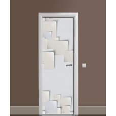 Наклейка на двері Zatarga «Паперові листи» 650х2000 мм вінілова 3Д наклейка декор самоклеюча