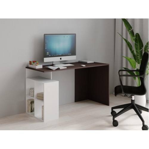 Стіл письмовий СП-3 Меблева Площа 130х55х75 см Венге + Білий Стіл письмовий СП-3 Меблева Площа 130х55х75 см Венге + Білий