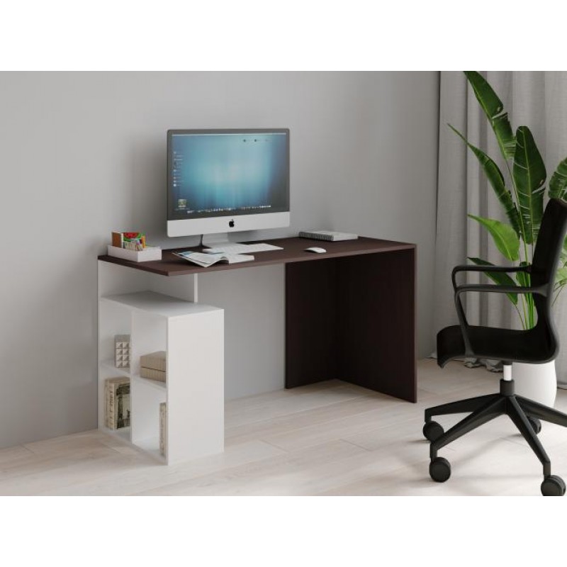 Стіл письмовий СП-3 Меблева Площа 130х55х75 см Венге + Білий