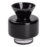 Ваза декоративна скляна Flower Season Хайтек 17.5 см Чорний (HP-10-32)