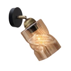 Світильник настінно-стельовий MSK Electric Tornado під одну лампу PL 202415-1 BK Чорно-бронзовий (619287)