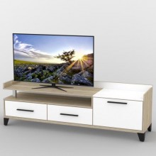 Тумба під телевізор Тиса Мебель ТВ-342 Дуб сонома Білий 58x44x180 см