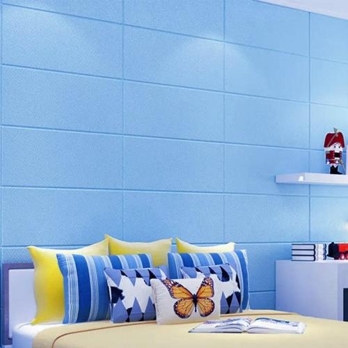 Самоклеюча 3D панель Sticker Wall SW-00001465 Блакитні блоки 700х600х5мм Самоклеюча 3D панель Sticker Wall SW-00001465 Блакитні блоки 700х600х5мм