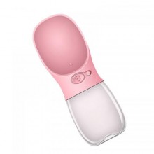 Портативна напувалка SUNROZ Dog Bottle для собак 350 мл Рожева (SUN0859)