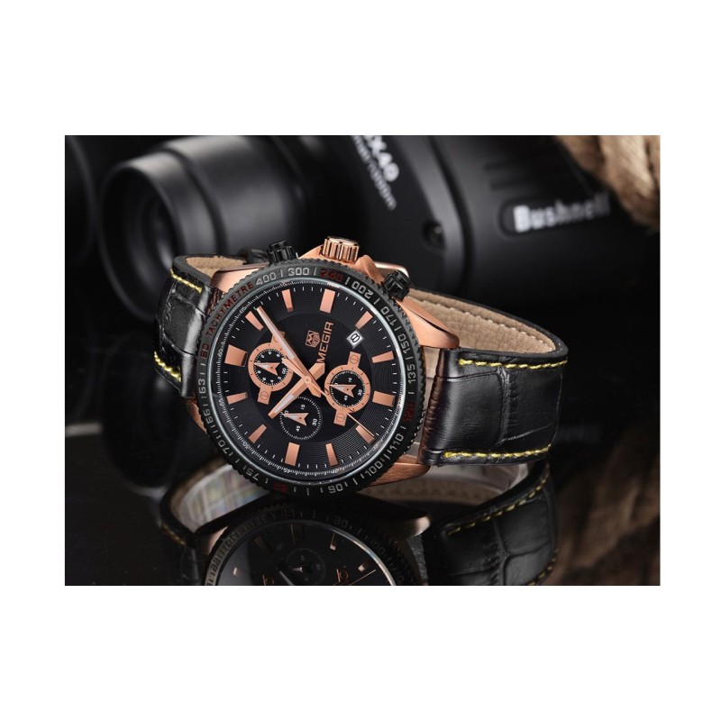 Годинник Megir MG3001 Gold Black (ML3001GTRBK-1)