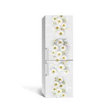 Наклейка на холодильник Zatarga «Ромашкове молоко» 650х2000 мм вінілова 3Д наклейка декор на кухню