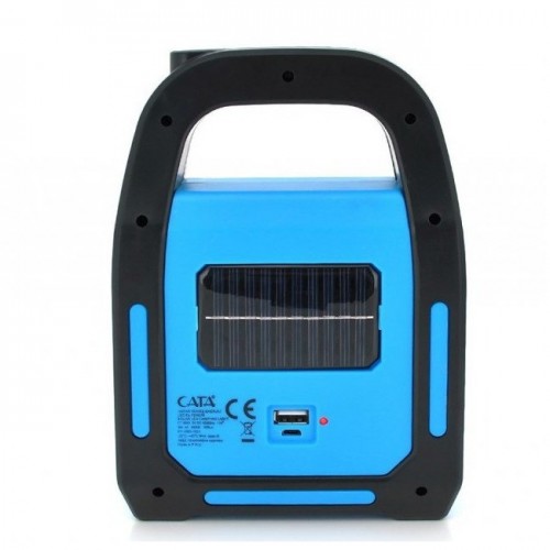 Ліхтар акумуляторний Torch Bailong BL-925 torch + solar з сонячною та USB зарядкою Blue