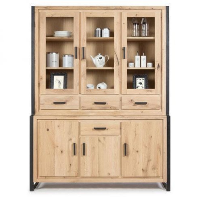 Шафа для зберігання в стилі Loft NS-2218 2130x1600x500 мм Черный