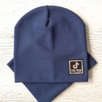 Дитяча шапка з хомутом КАНТА розмір 52-56 Синій (OC-259)