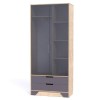Шафа-Пенал Тиса Мебель Модуль-112 Дуб сонома Графіт 205x40x90 см