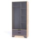 Шафа-Пенал Тиса Мебель Модуль-112 Дуб сонома Графіт 205x40x90 см