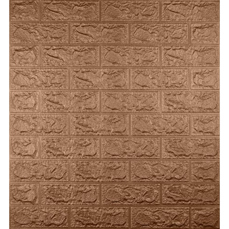 Самоклеюча декоративна 3D панель 3D Loft 700x770x5 мм Коричневий (144)