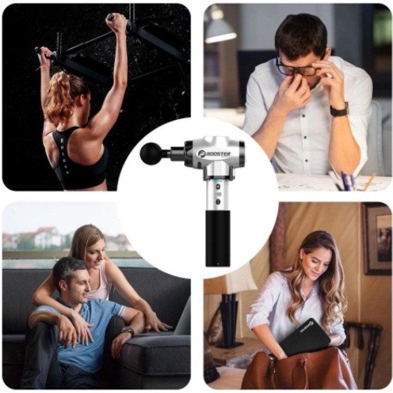 Масажер перкусійний м'язовий Booster Е Сріблястий (1255782908)