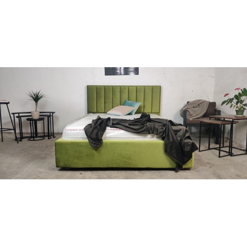 Ліжко двоспальне BNB Arabela Comfort 140 х 190 см Simple З підйомним механізмом та нішою для білизни Зелений